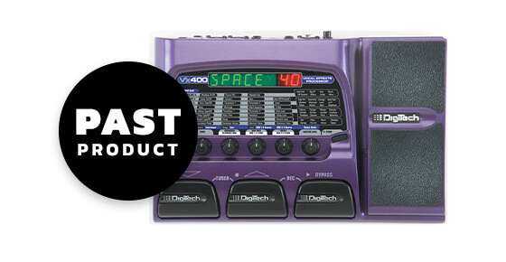 DigiTech Vx400 modeling floor processor w/USB audio interface with past product graphics