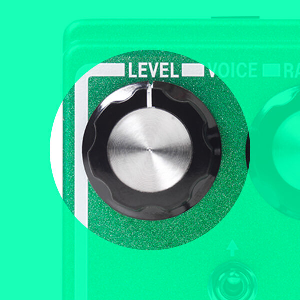 DOD Envelope Filter 440 pedal level control close up.