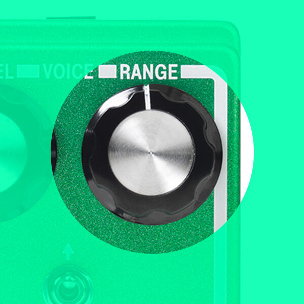 DOD Envelope Filter 440 pedal range control close up.