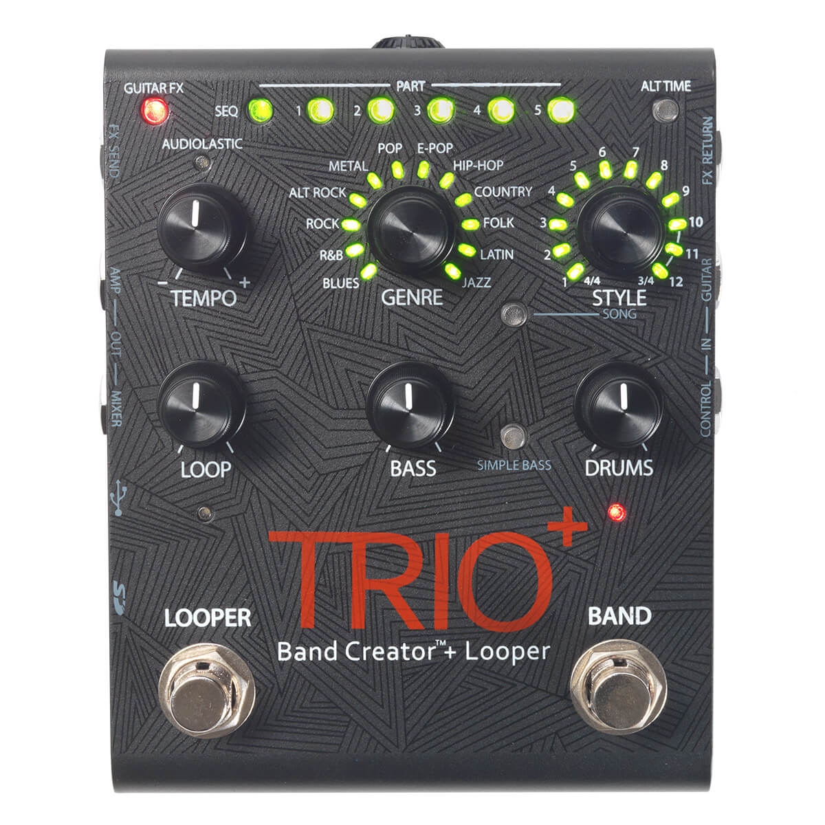 買取評価094s☆Digi Tech デジテック TRIO+ Band Creator+Looper ギター用 エフェクター ルーパー ※中古 その他