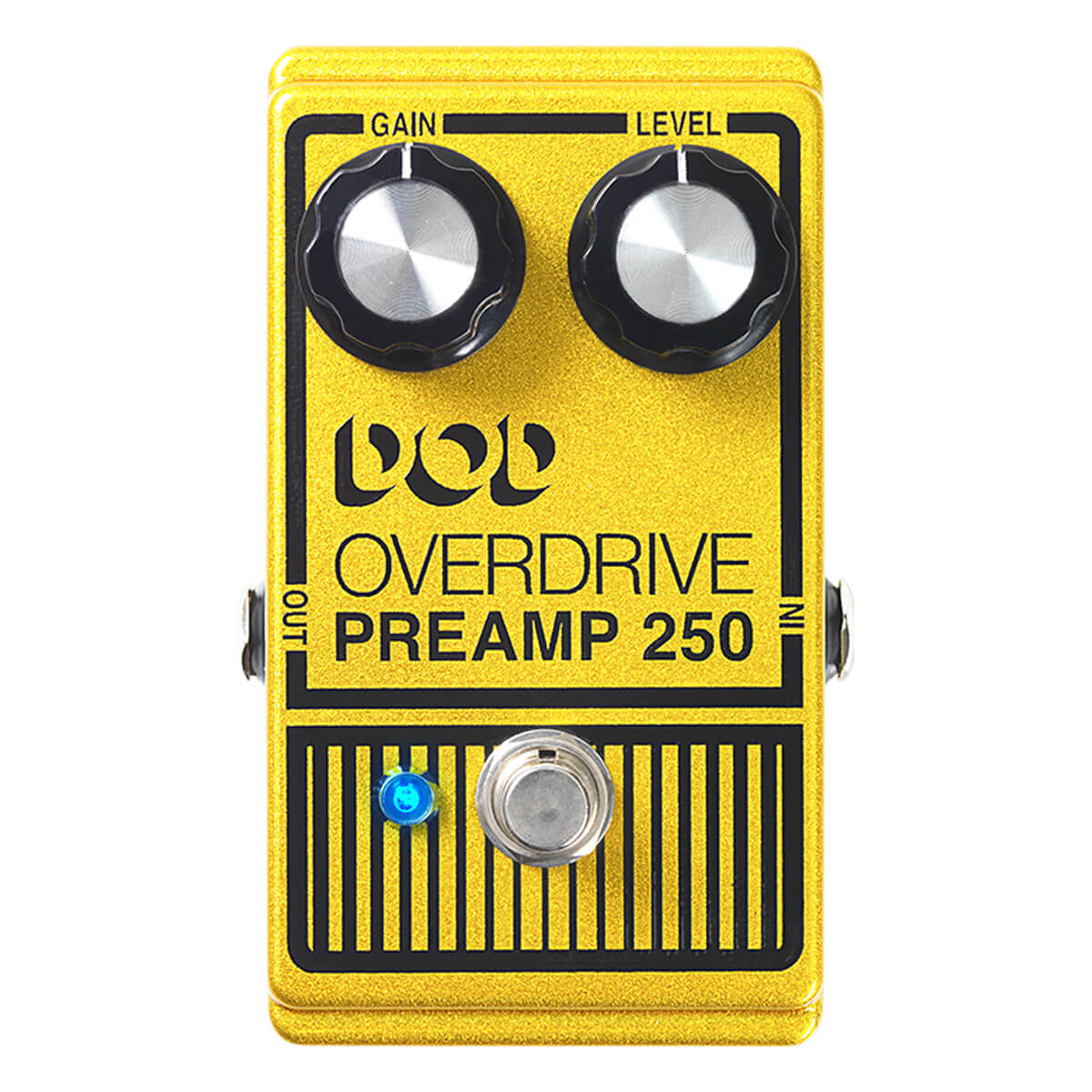 DOD Overdrive Preamp 250 distortion + boost pedal top.