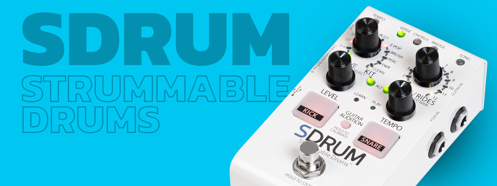 Digitech sdrum strummable on sale drums pedal