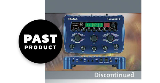 DigiTech Genesis3 with past product graphics