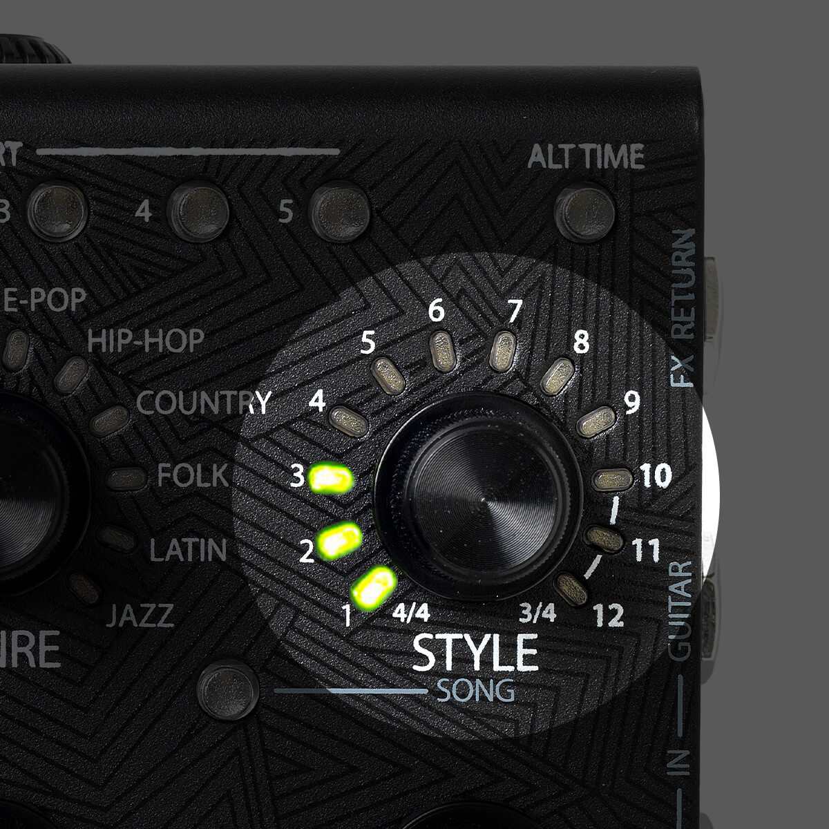 DigiTech Trio+ band creator style control close up