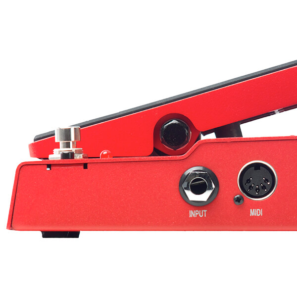 side view of DigiTech Whammy guitar pedal with MIDI input