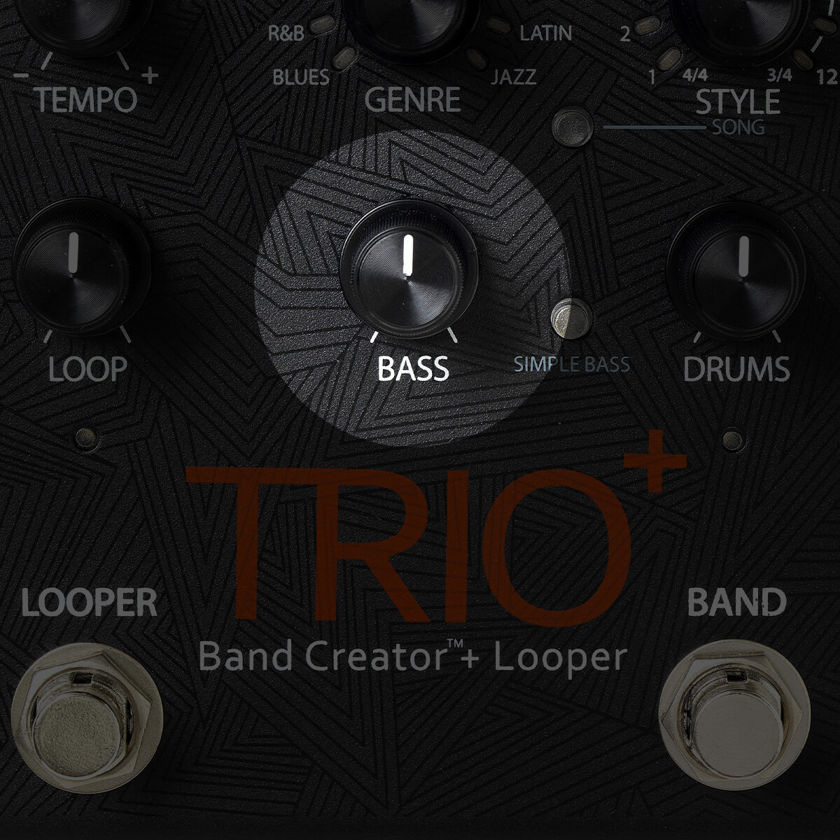DigiTech Trio+ band creator bass control close up